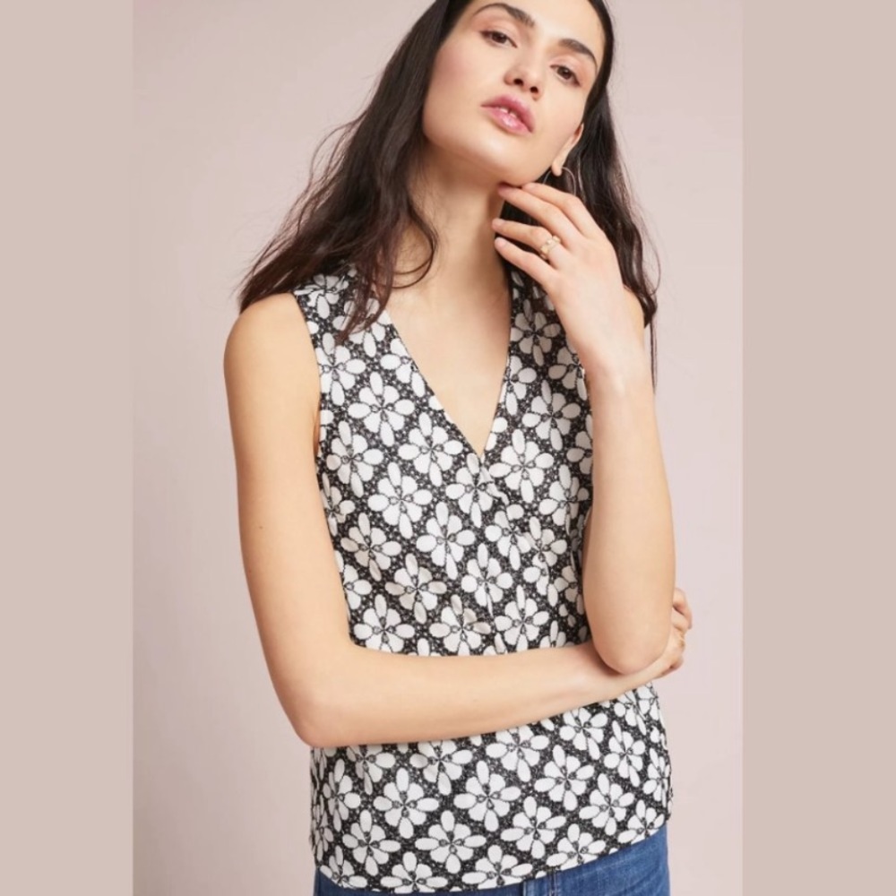 Maeve Anthropologie Coralie Lace Wrap Blouse